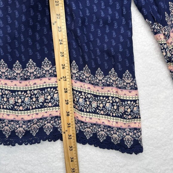 Weekend Suzanne Betro Peasant Tunic Top Crochet Trim Boho Womens Plus 4X NWT - Picture 10 of 11